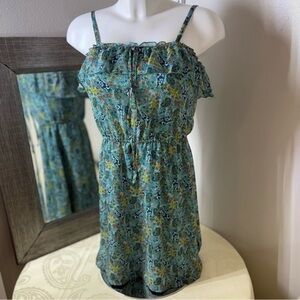 Mossimo Supply Co Blue Ruffled Smocked Sundress